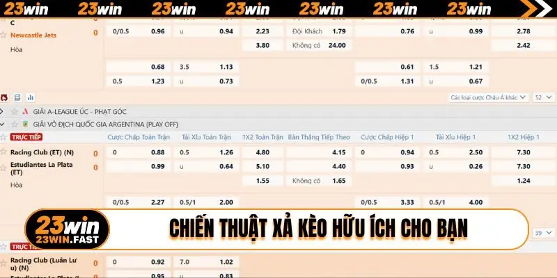 Chiến thuật xả kèo hữu ích cho bạn
